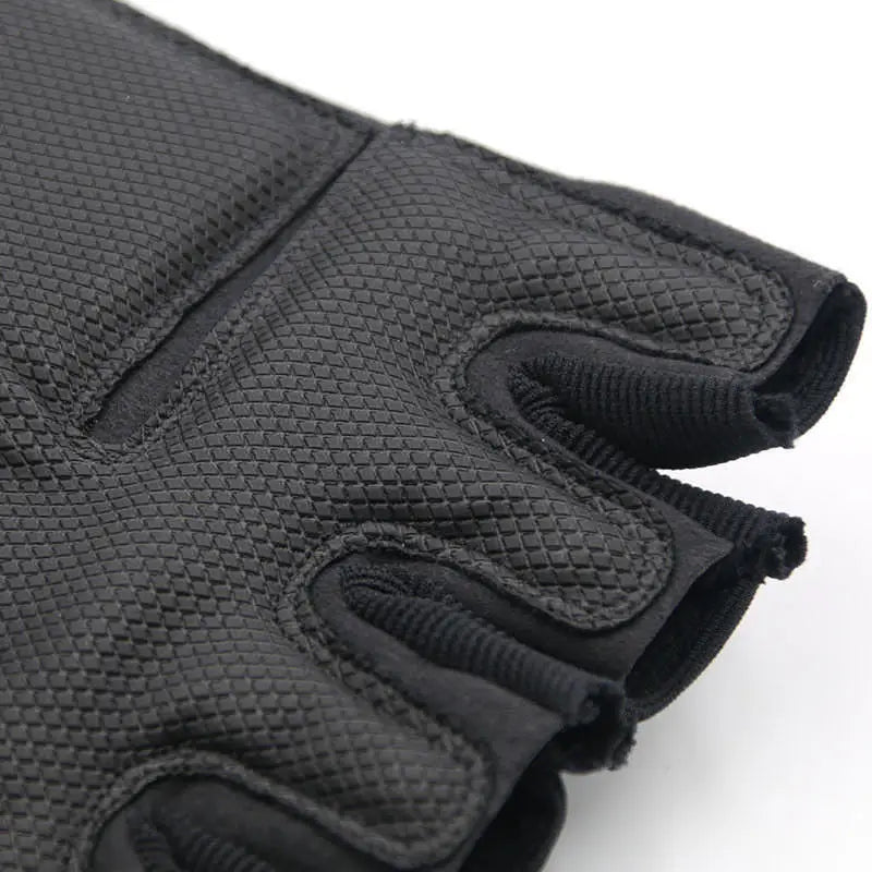 Tactical Hard Knuckle Half-Finger Gloves Men's Combat Hunting Shooting Paintball Duty - Fingerless
